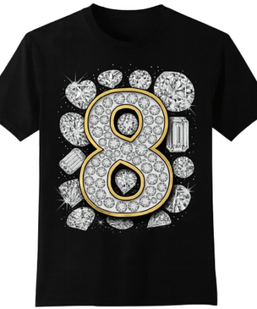 "The Iced Baguette Geometric Tee"