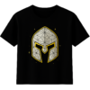Geometric Spartan Helmet Black T- Shirt
